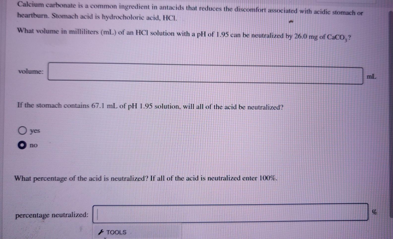 Solved Calcium carbonate is a common ingredient in antacids
