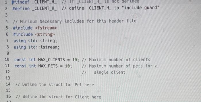 2 \#define_CLIENT_H_ // define_CLIENT_H_ to 
