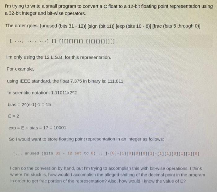 Solved I'm trying to write a small program to convert a C | Chegg.com