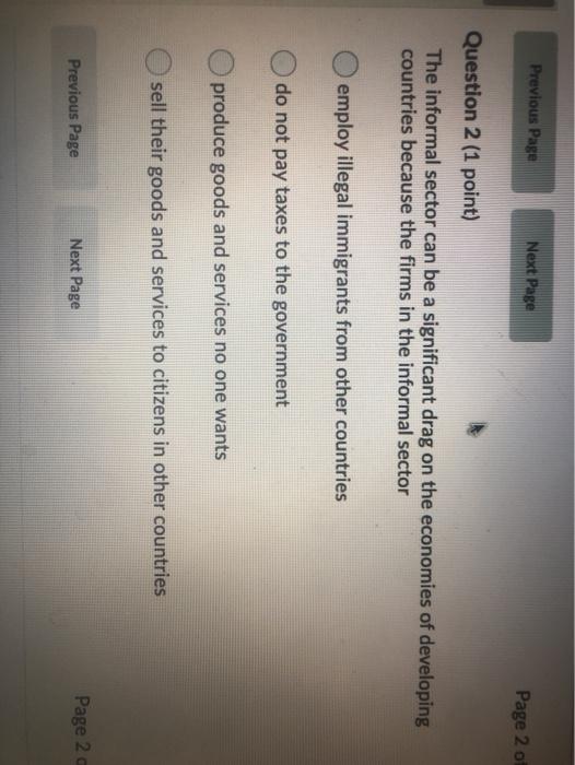 Solved Previous Page Next Page Page 2 oi Question 2 (1 | Chegg.com