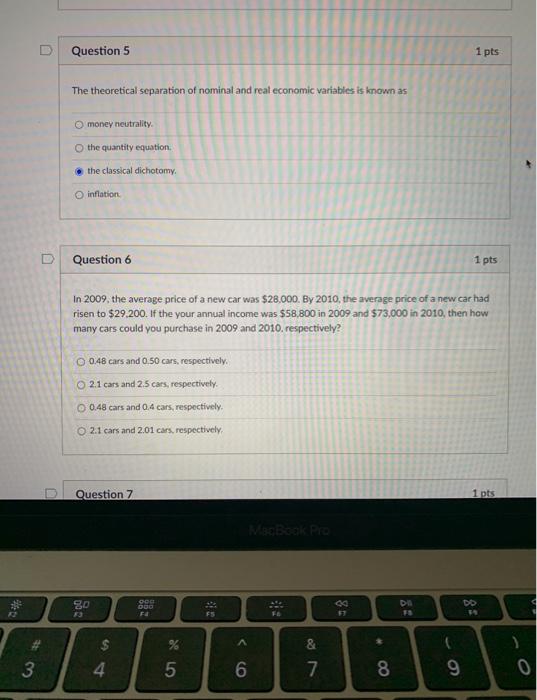 Solved Question 5 1 pts The theoretical separation of | Chegg.com