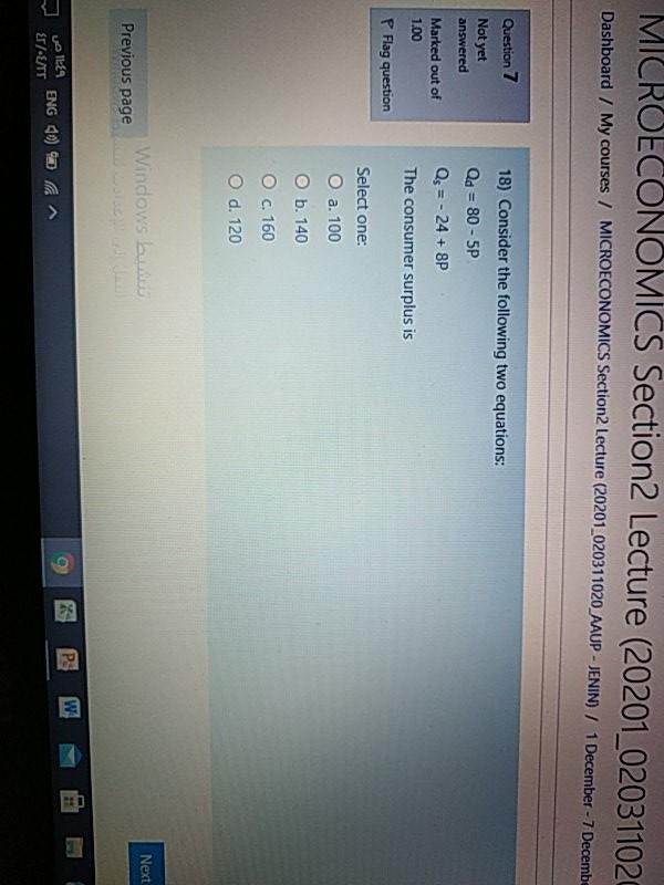 Solved MICROECONOMICS Section2 Lecture (20201_02031102 | Chegg.com