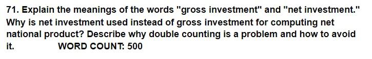 Solved 71. Explain the meanings of the words "gross | Chegg.com