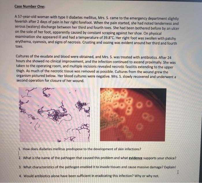 Solved Case Number One: A 57-year-old woman with type Il | Chegg.com
