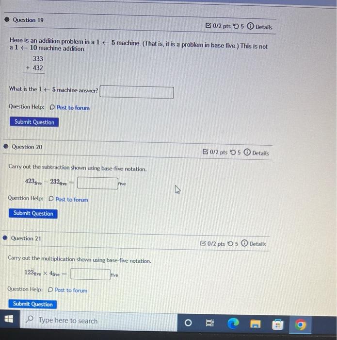 Solved Here is an addition problem in a 1←5 machine. (That | Chegg.com