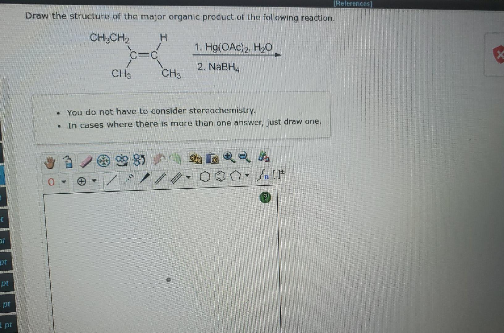 Solved t Draw a structural formula for the intermediate in | Chegg.com