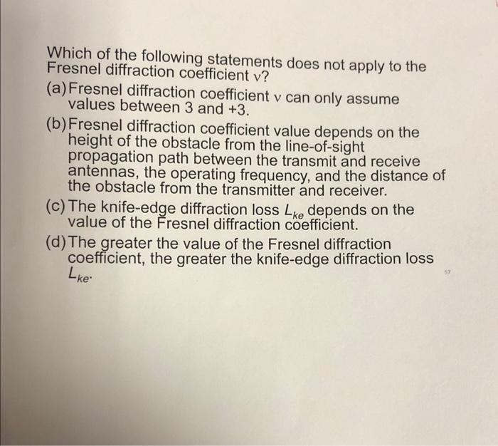 Solved Which of the following statements does not apply to