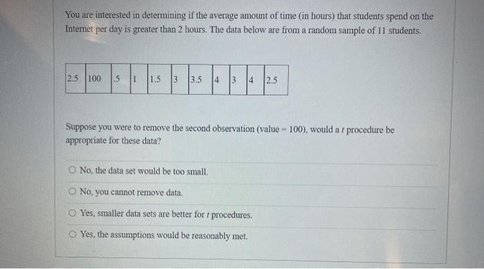 Solved You are interested in determining if the average | Chegg.com