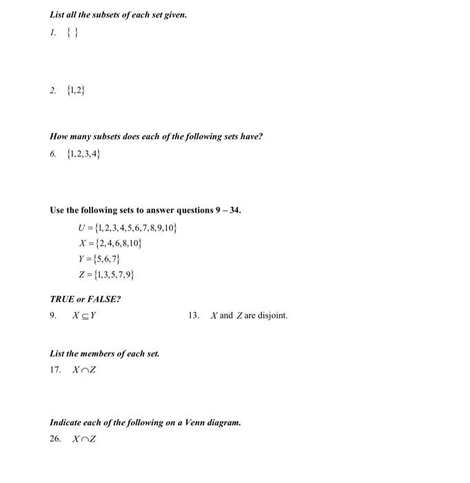 Solved How Many Subsets Does Each Of The Following Sets | Chegg.com