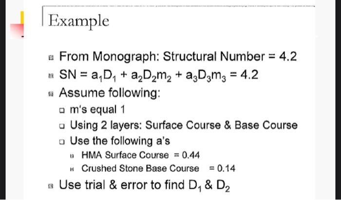 Solved Example From Monograph: Structural Number = 4.2 # SN | Chegg.com
