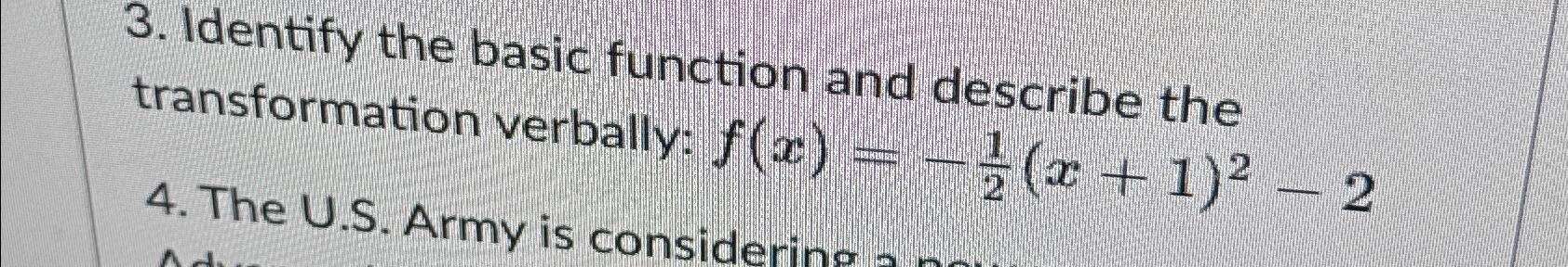 Solved Identify the basic function and describe the | Chegg.com
