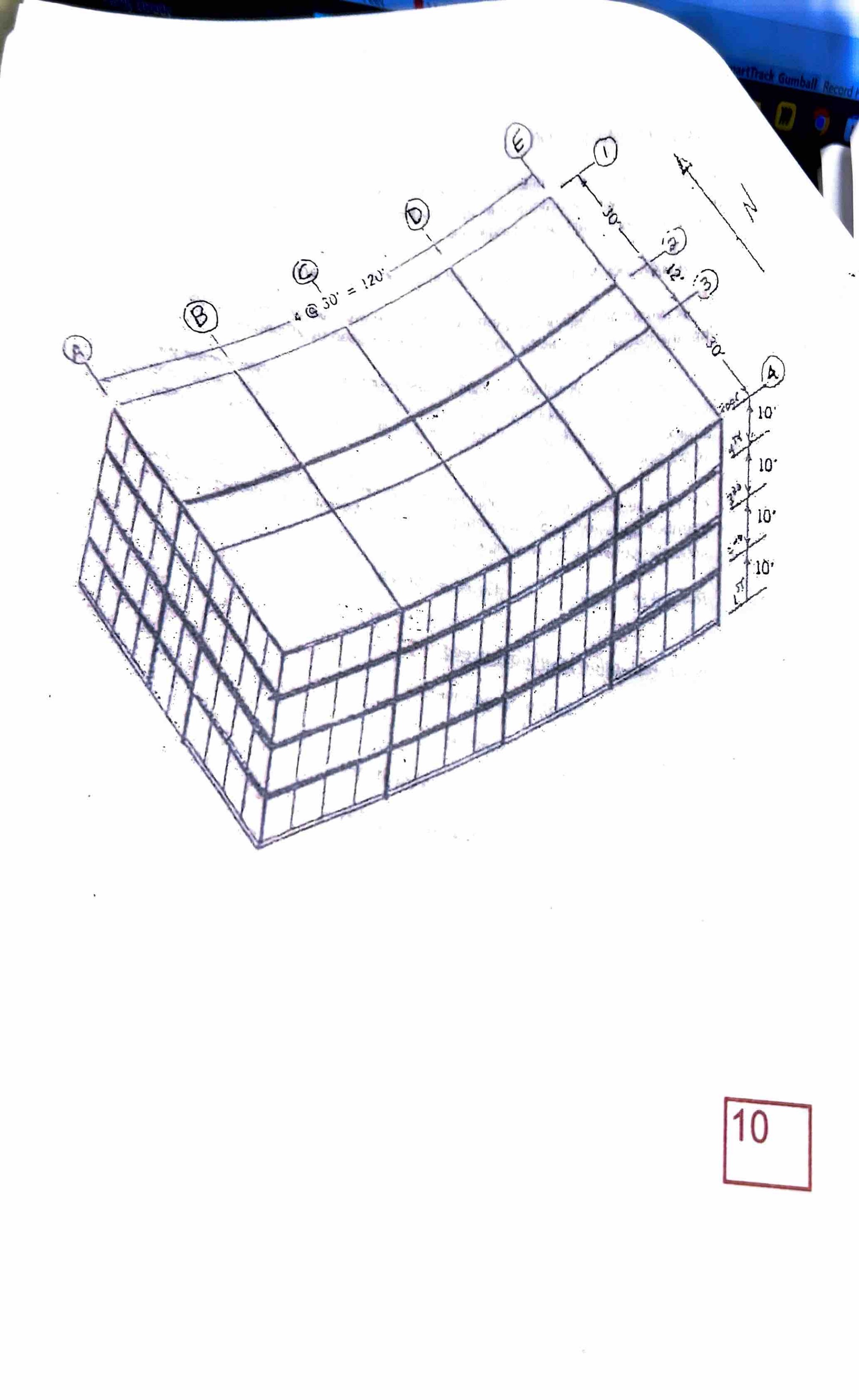Solved For the building shown,compute the total load columns | Chegg.com