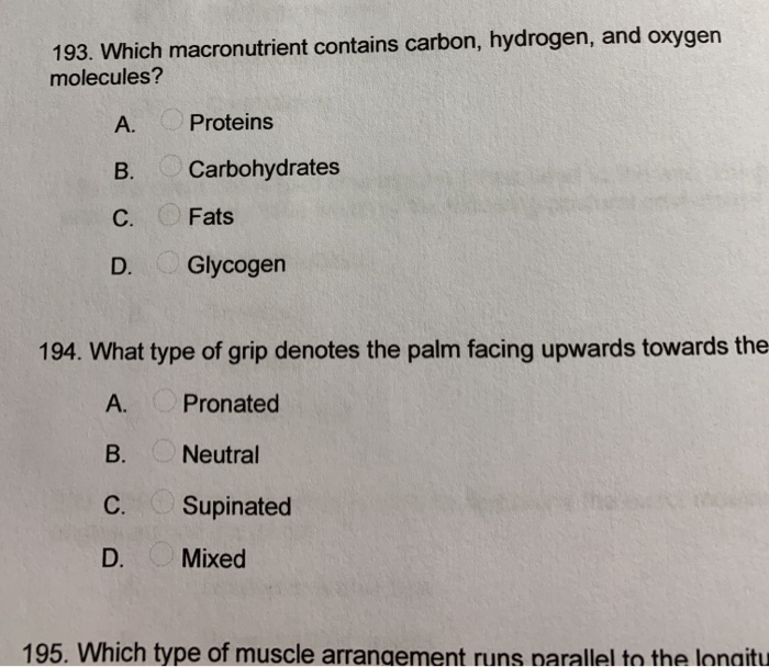 what macronutrient is made up exclusively of hydrogen carbon and oxygen