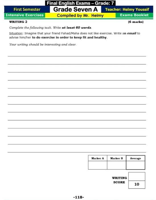 Complete the following task. Write at least 60 words. | Chegg.com