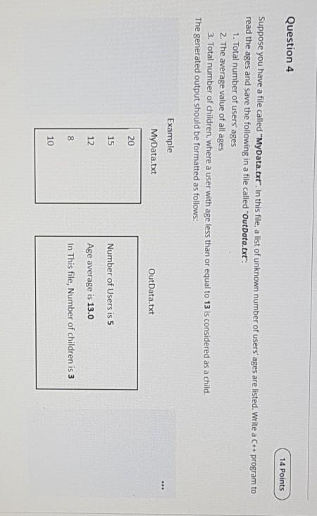 Solved Question 4 14 Points Suppose you have a file called | Chegg.com