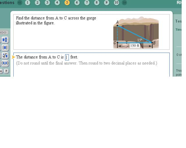 Solved Find the distance from A to C cross the
