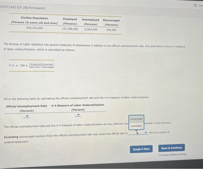 Solved 2. Discouraged workers Which of the following | Chegg.com