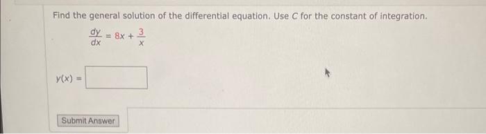 Solved Find the general solution of the differential | Chegg.com