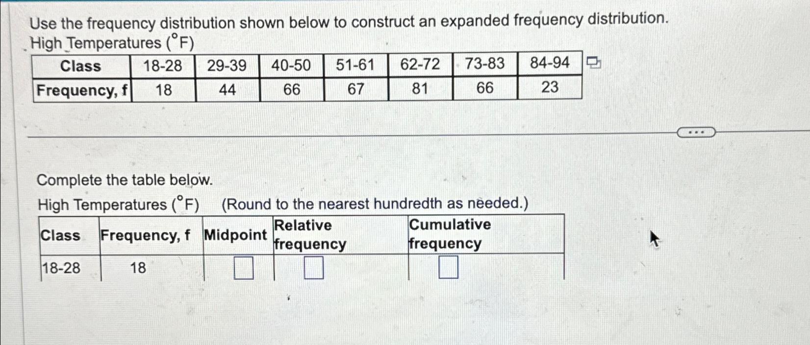 Solved Use The Frequency Distribution Shown Below To 9275