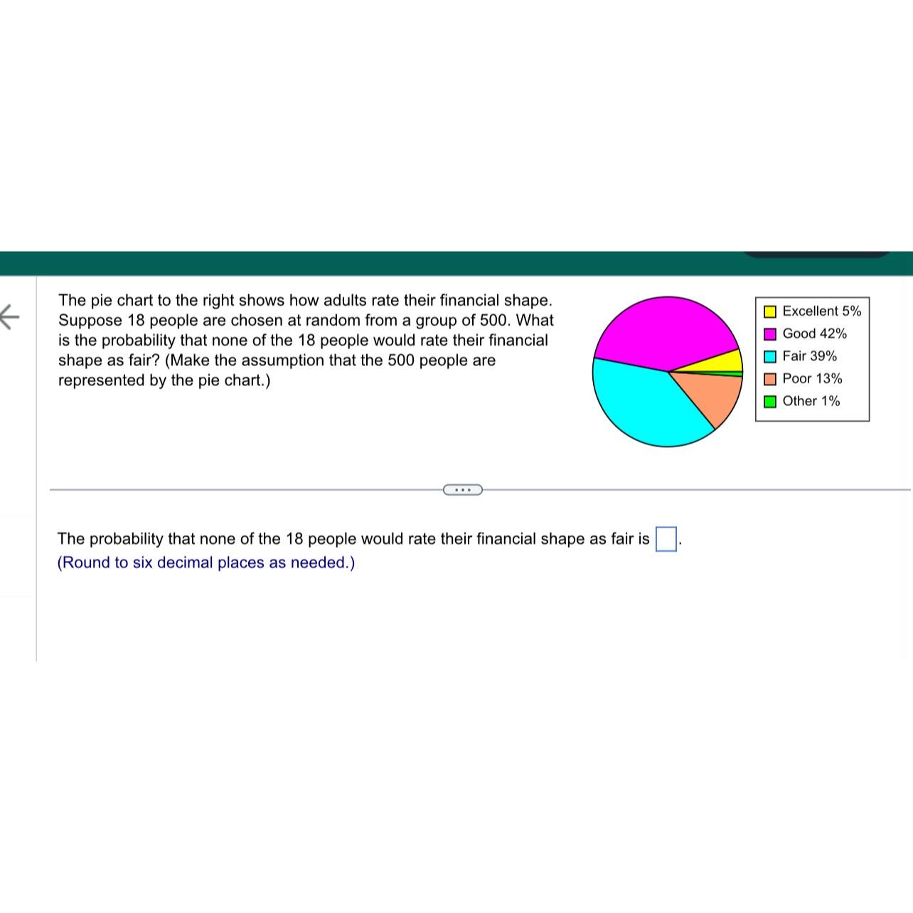 Solved The Pie Chart To The Right Shows How Adults Rate | Chegg.com