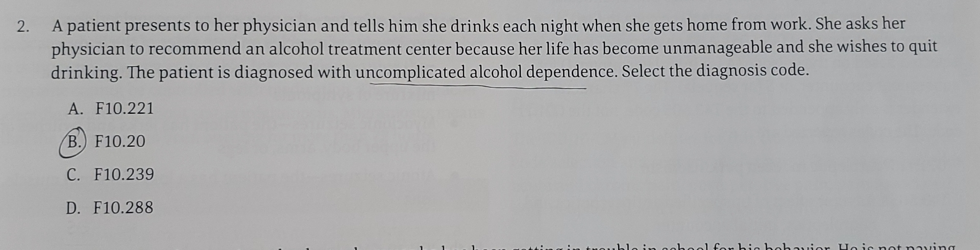 Solved A patient presents to her physician and tells him she | Chegg.com