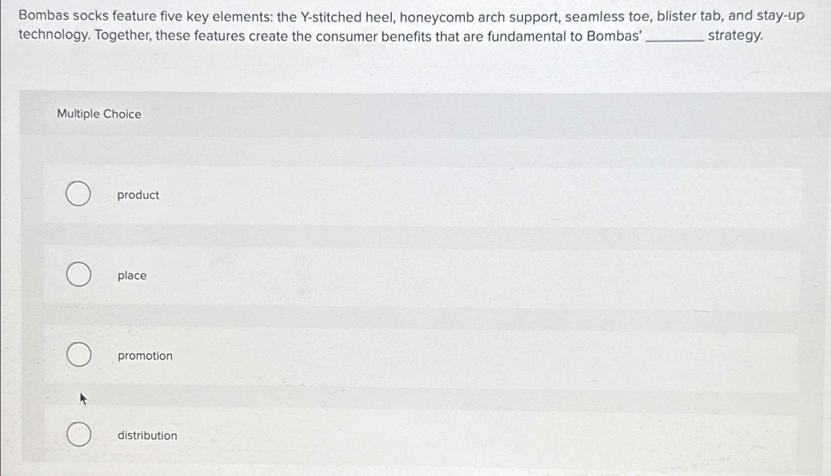 Solved Bombas socks feature five key elements the