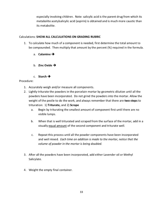 Compound: (RX) HOMEWORK: Do the calculations and | Chegg.com