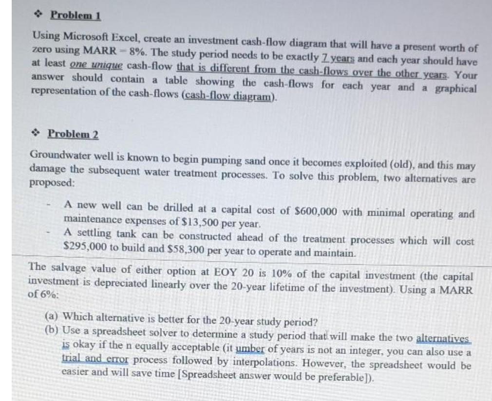 Solved • Problem 1 Using Microsoft Excel, Create An | Chegg.com