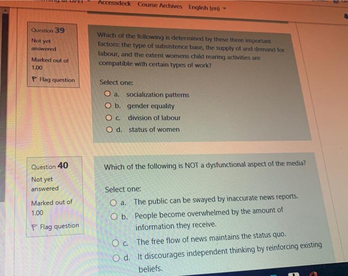 Question 39 \begin{tabular}{l} Not yet \\ answered \\ | Chegg.com