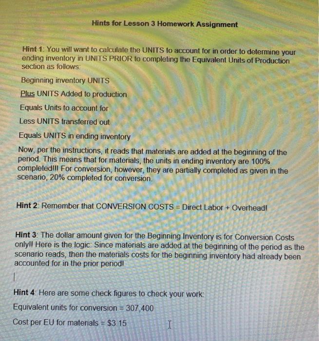 Solved Lesson 3 Homework Complete and submit your work in an | Chegg.com
