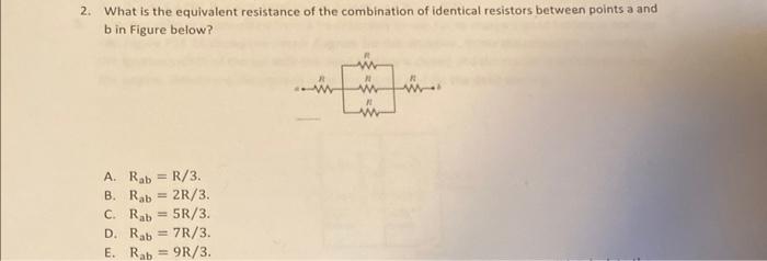 Solved 2. What is the equivalent resistance of the | Chegg.com