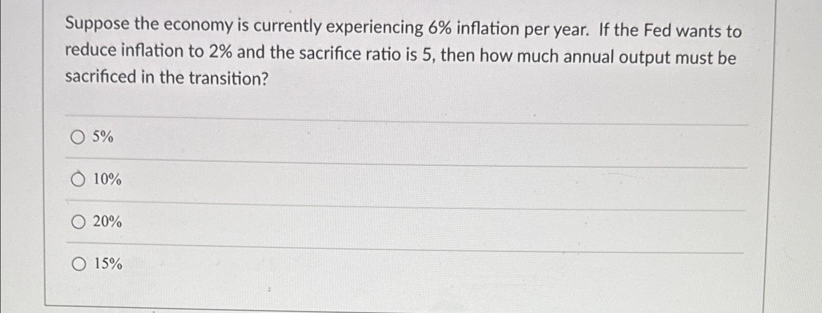 Solved Suppose The Economy Is Currently Experiencing 6 Chegg Com