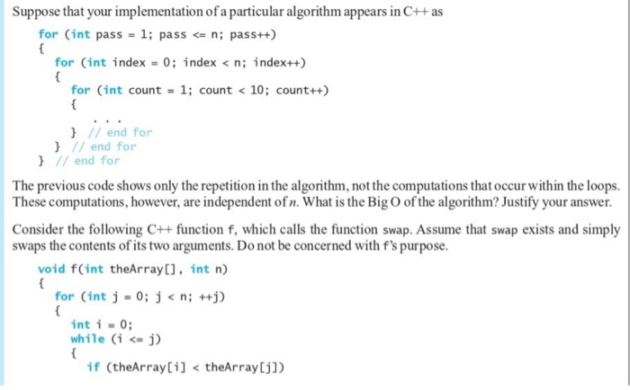 Solved Suppose That Your Implementation Of A Particular 