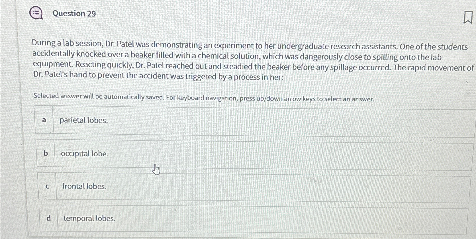 Solved Question 29During a lab session, Dr. ﻿Patel was | Chegg.com