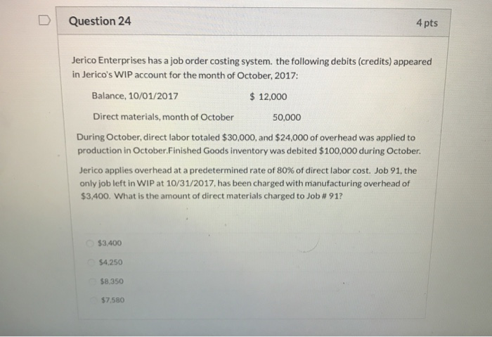Solved Question 22 4 Pts The Floor Supervisor For The Man