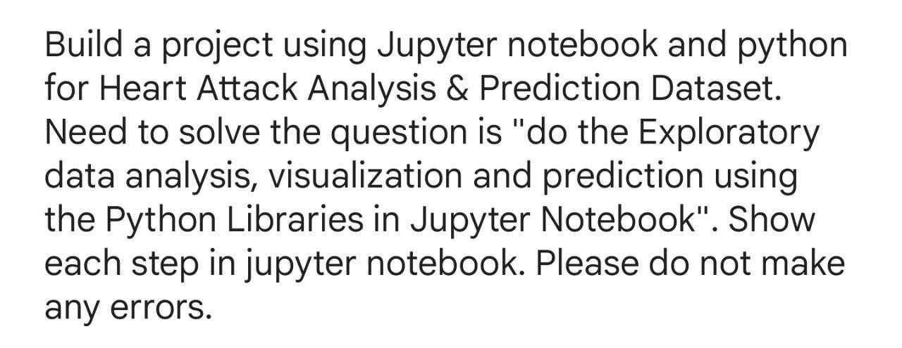 Solved Build A Project Using Jupyter Notebook And Python For | Chegg.com