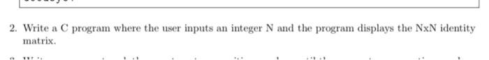 Solved 2. Write a C program where the user inputs an integer | Chegg.com