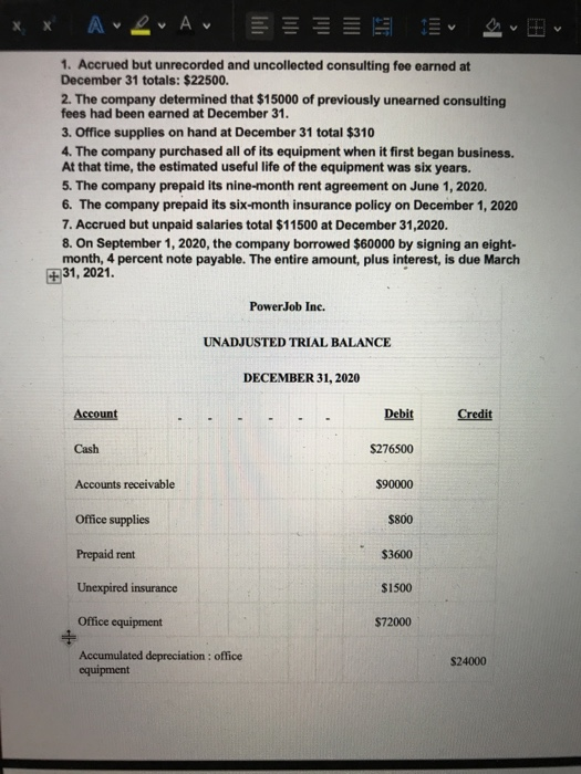 Unrecorded Receivable Example Solved ALLA 1. Accrued but unrecorded and uncollected | Chegg.com
