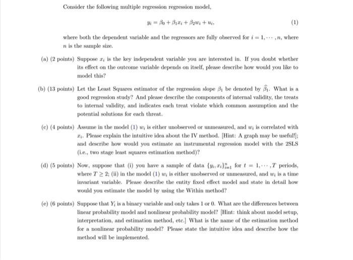 Solved Consider The Following Multiple Regression Regression | Chegg.com