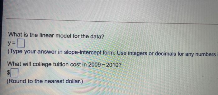 Solved The chart shows the cost of tuition at a certain | Chegg.com