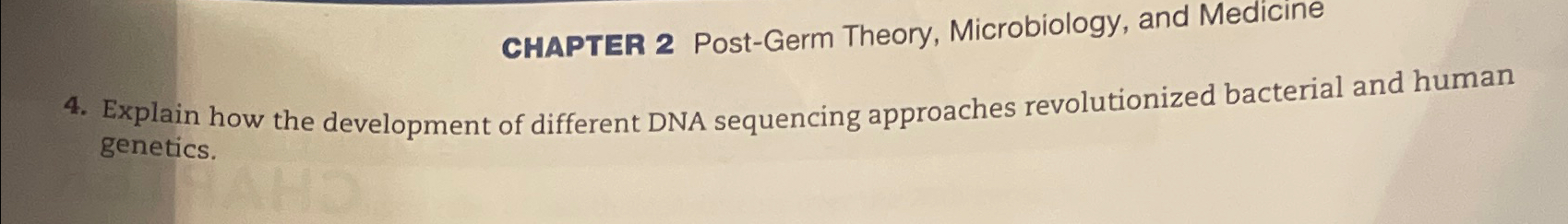 Solved CHAPTER 2 ﻿Post-Germ Theory, Microbiology, and | Chegg.com