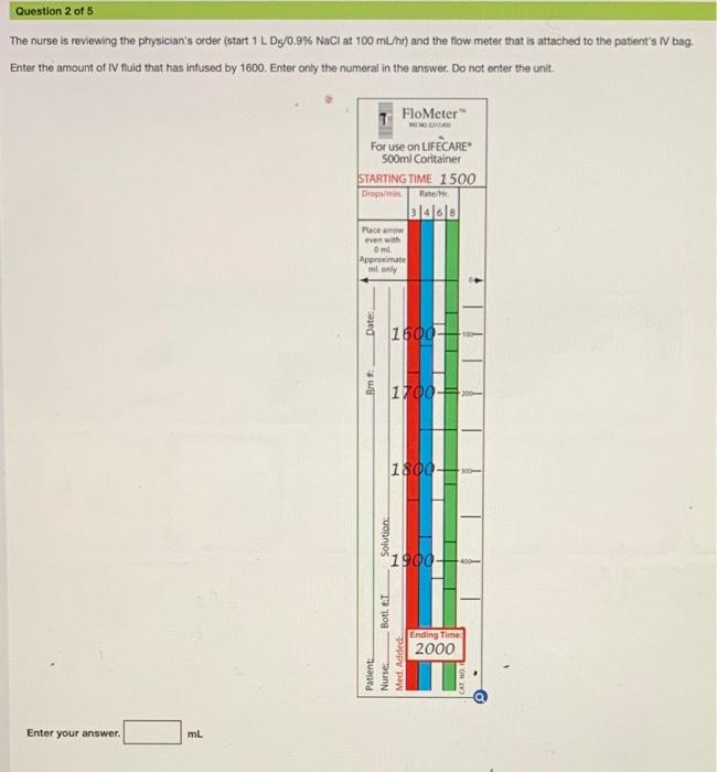 Solved The nurse is reviewing the physician's order (start 1