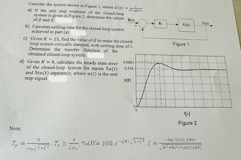 Solved Consider the system shown in Figure 1, ﻿where | Chegg.com