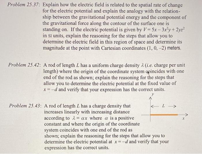 Solved Problem 25.37: Explain how the electric field is | Chegg.com