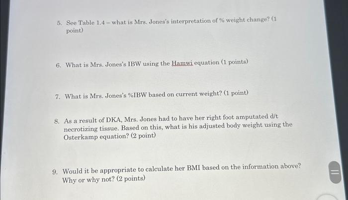 Case Study 2 Mrs. Jones is a 68 year old female | Chegg.com