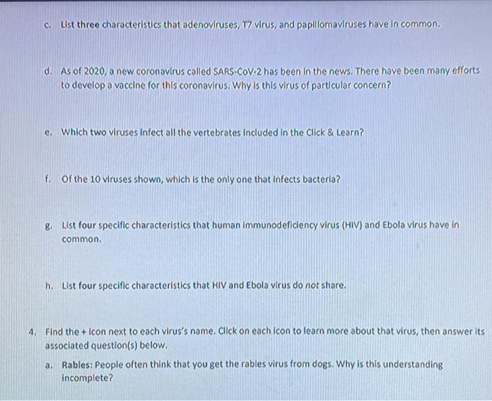 Solved C. List Three Characteristics That Adenoviruses, 17 | Chegg.com