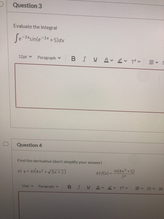 Solved Question 3 Evaluate The Integral Se 3 Since 3 5 Chegg Com