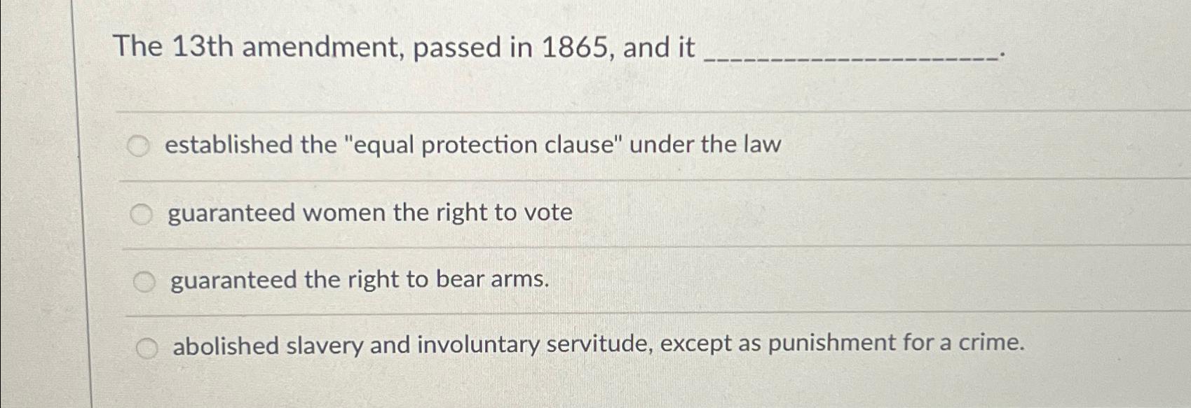 the 13th amendment replaces article 2 section 1 clause 6