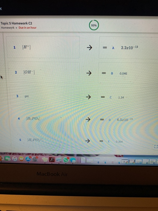 Solved Topic 5 Homework C2 Homework Due in an hour 93% | Chegg.com