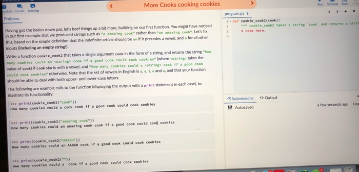 Solved 13 cons Forum Problem More Cooks cooking cookies | Chegg.com